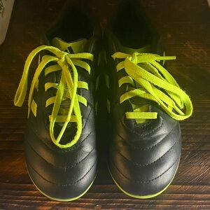 Adidas Kids Black and Lime Soccer Cleats